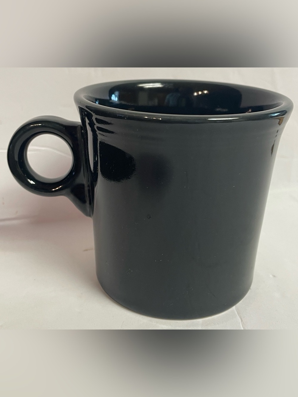 Ring Handle Mug Fiesta Plum (Black) Intro 2001 by Homer Laughlin